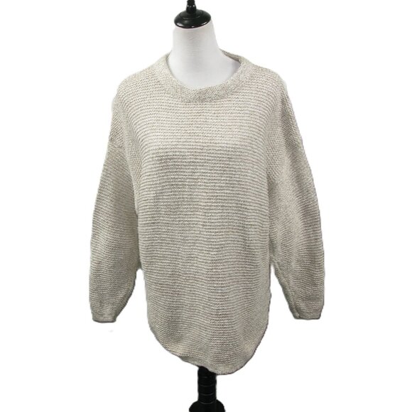 Alps Cream 100% Cotton Crew Neck Sweater Size Medium - Picture 1 of 6